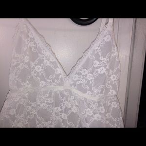 White Lace/Net Teddy